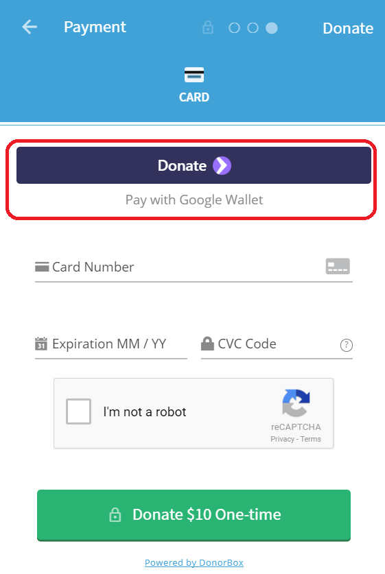 donate using google pay