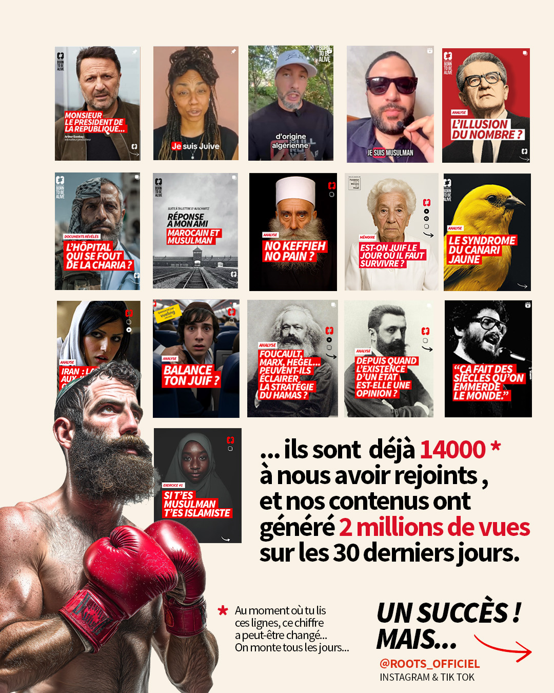 En quelques mois, vous êtes déjà plus de 14 000 à nous avoir rejoints. Nos contenus ont généré plus de 2 millions de vues sur les 30 derniers jours. Mais maintenant...