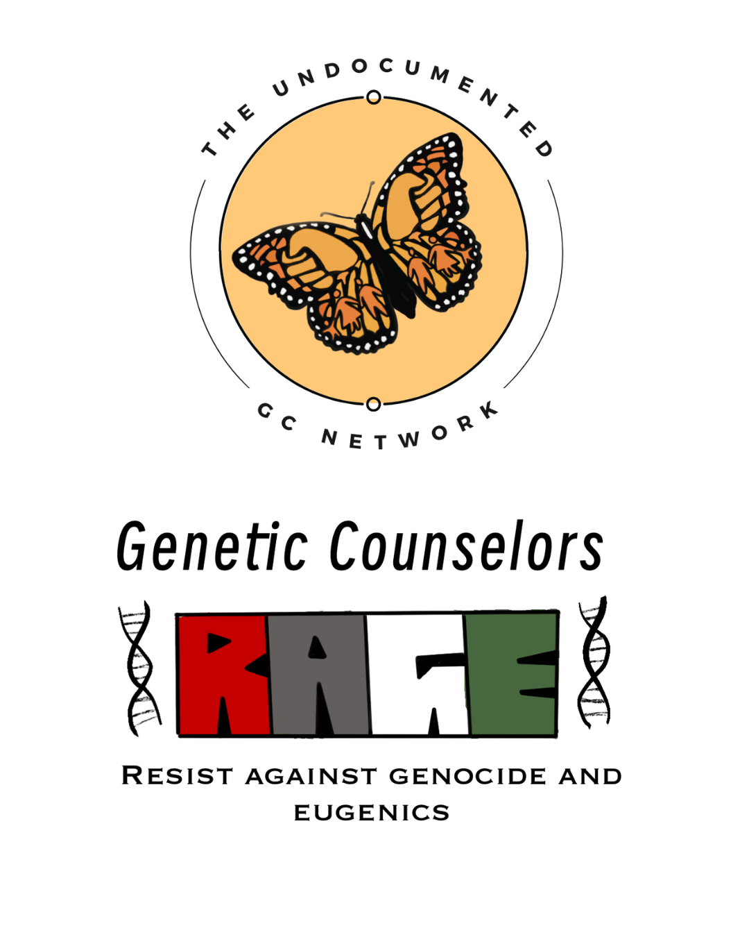 RAGE Genetics and UndocuGC Network logo