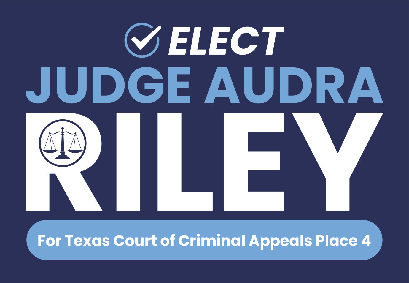 Re-elect Judge Audra Riley Campaign logo