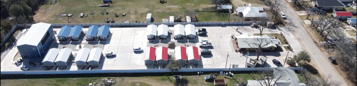 Aerial view of the Houses for Healing campus