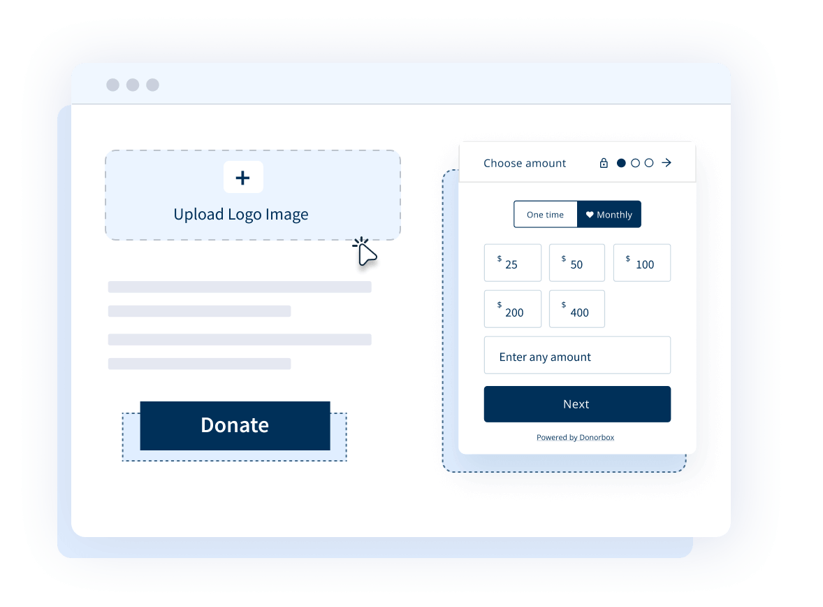 Set up an easy-to-use, customized donation form in minutes