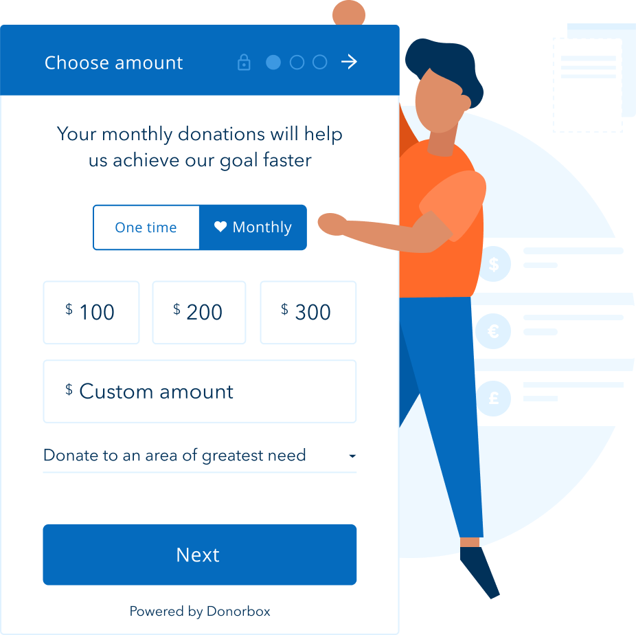 Add a popup or embedded donation form
