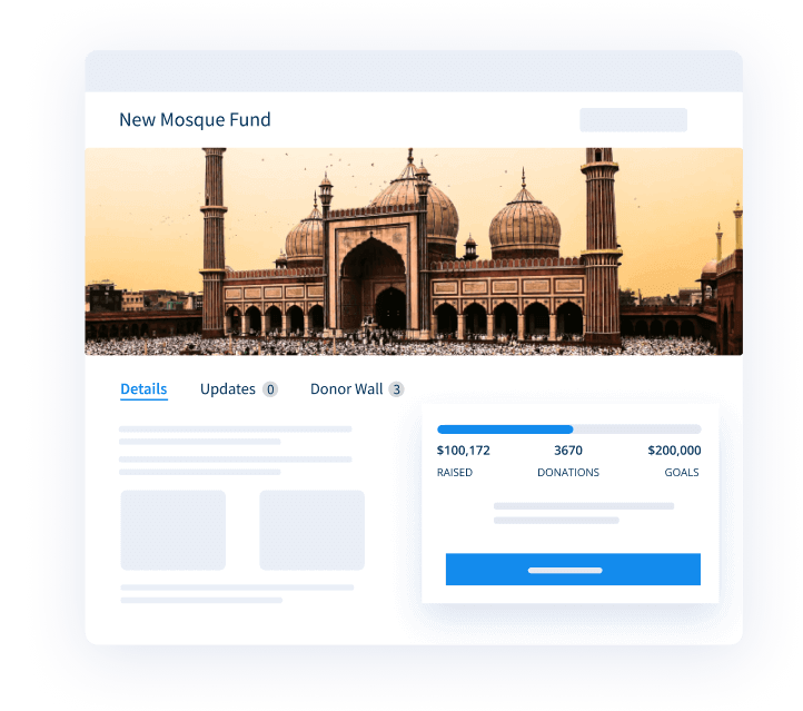 Verzamel sadqah, zakaat en donaties voor noodhulp, en gebruik Crowdfunding om geld in te zamelen tijdens de ramadan en voor offers tijdens Eid ul Adha.
