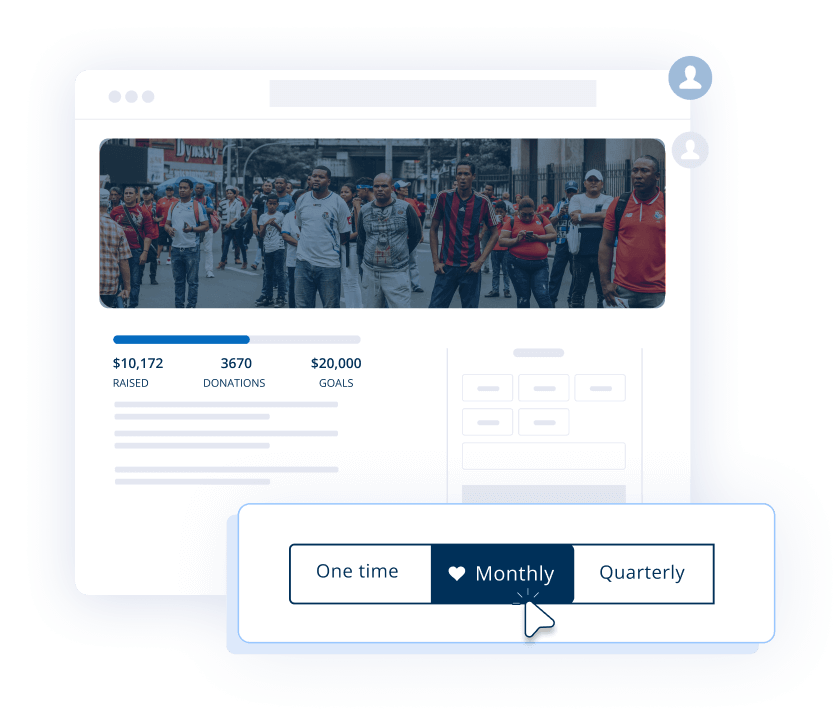 Process one-time and recurring donations easily