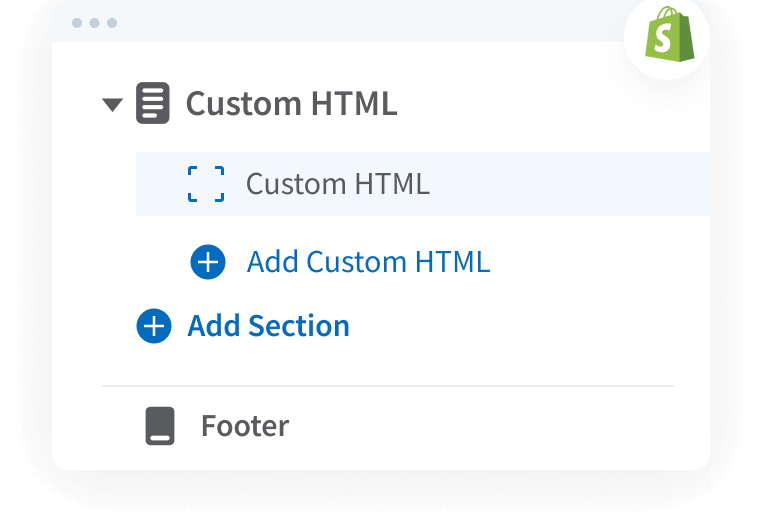 Add an HTML Section to your Shop
