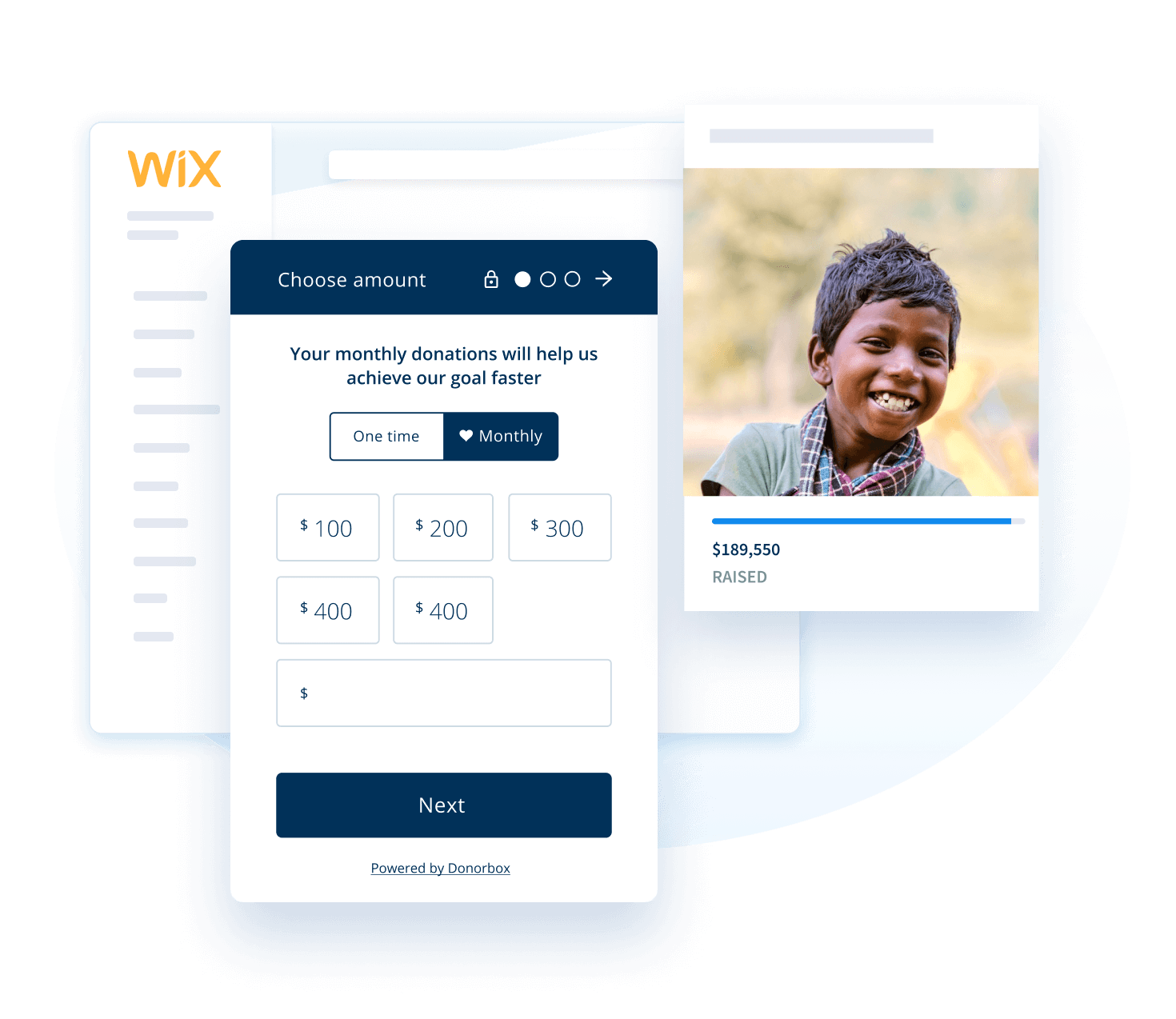 Modern fundraising technology for your Wix site