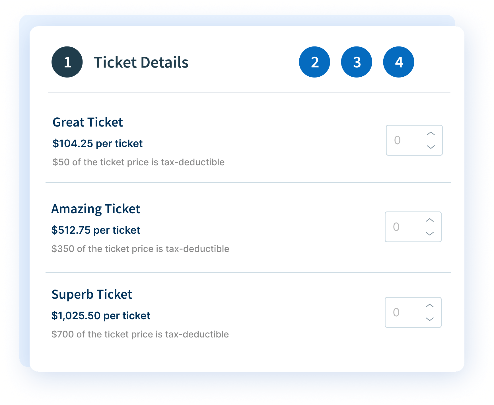 Create unlimited ticket types