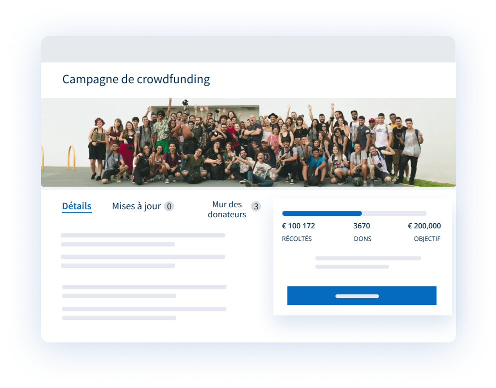 Un crowdfunding humain, axé sur les objectifs et attrayant.