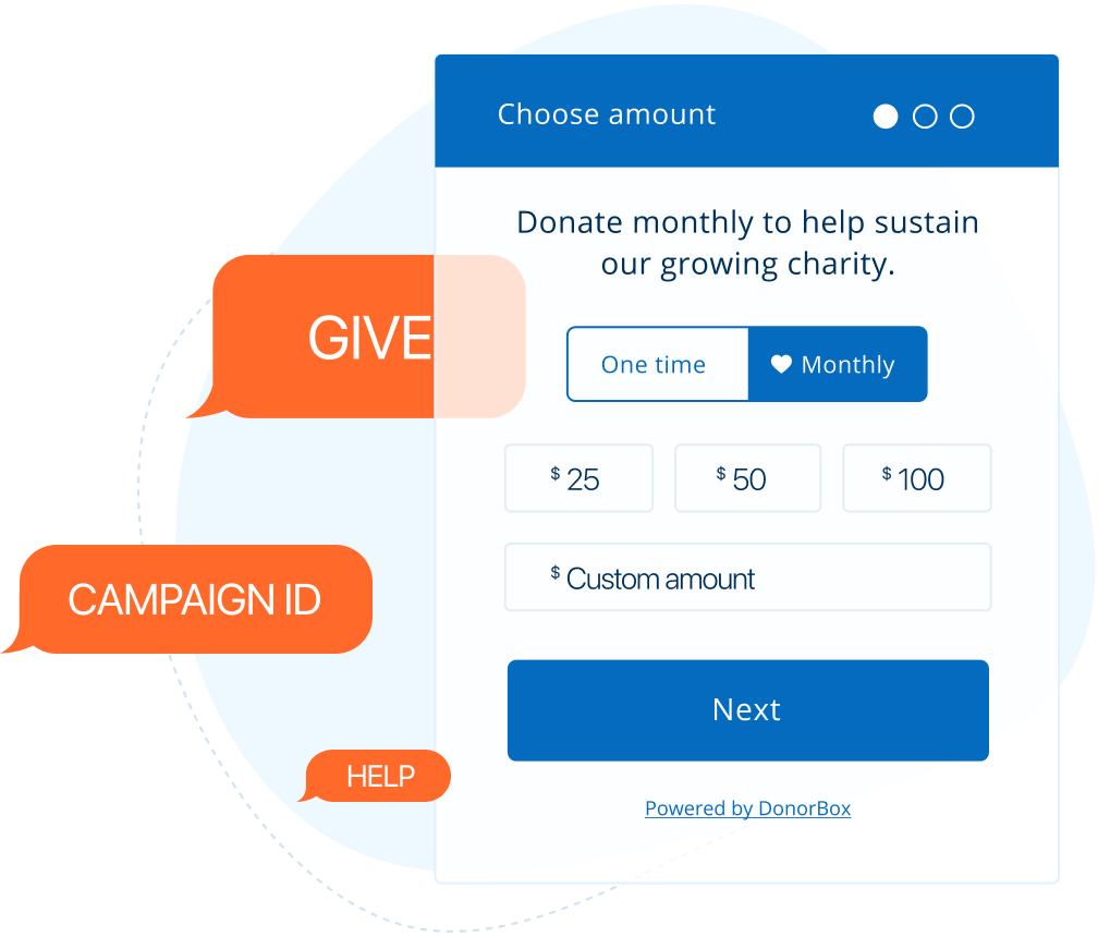 Collect text-to-give donations at PTA meetings and events