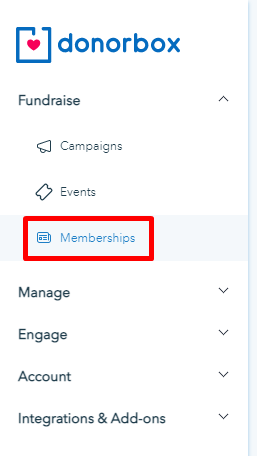memberships on Donorbox