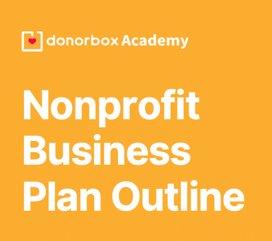 Image showing the title page of the Nonprofit Business Plan Outline e-book. 