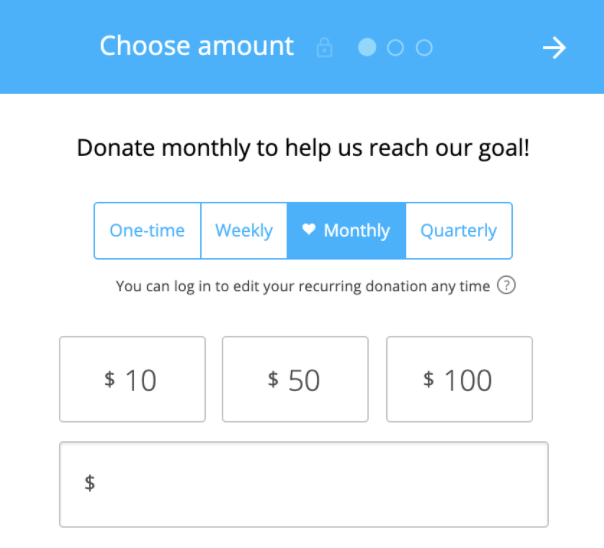 simple donation forms