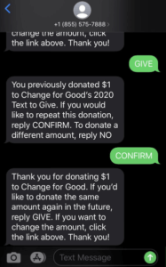 text to give donations