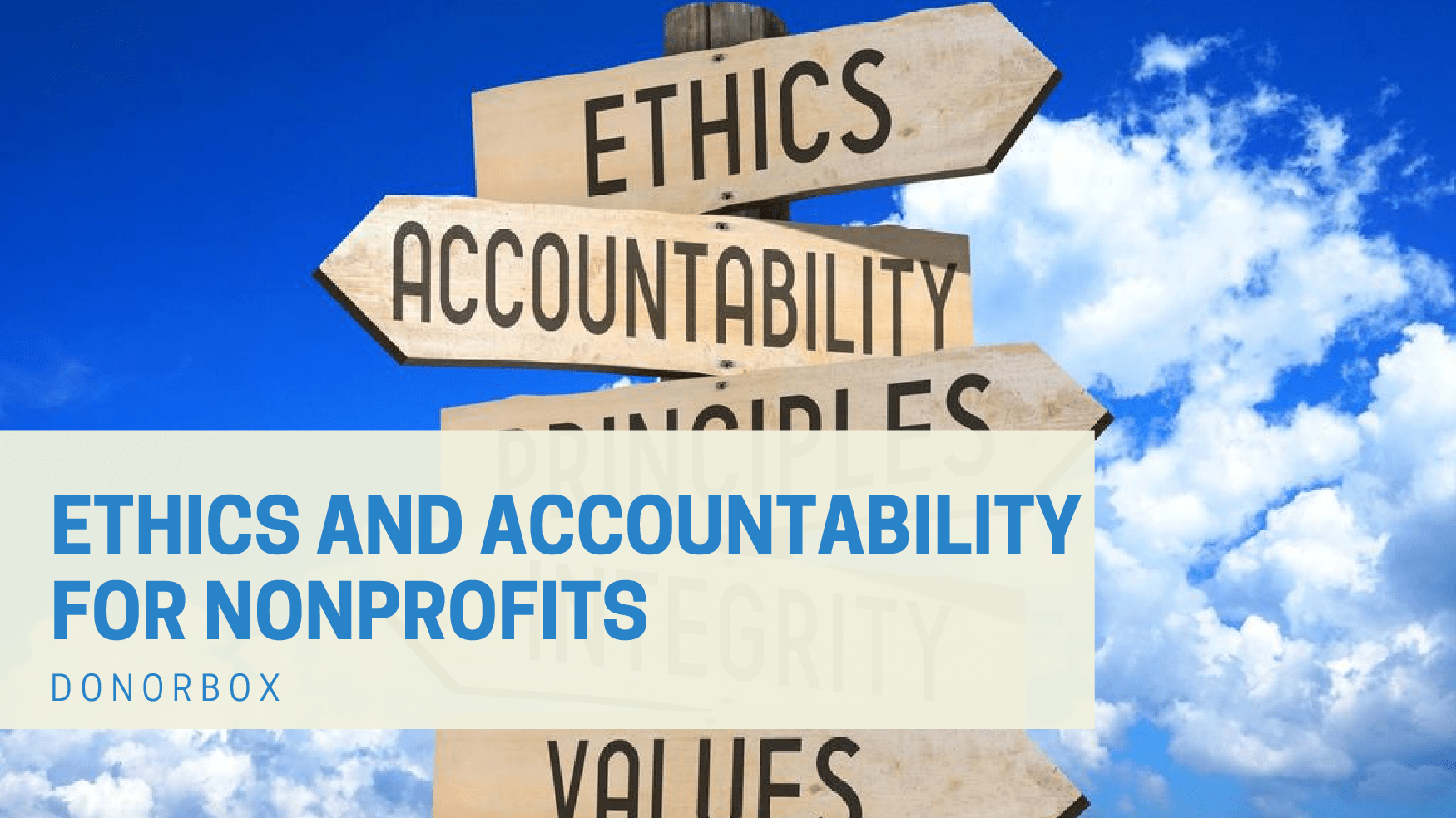 Ethics And Accountability For Nonprofit Organizations
