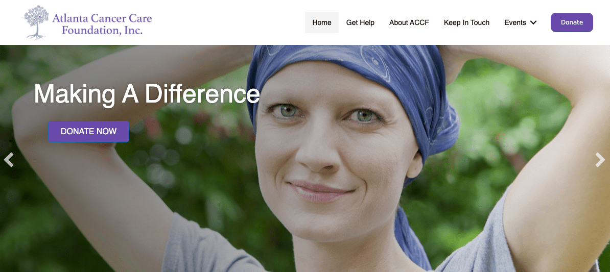 Atlanta Cancer Care Foundation donate button