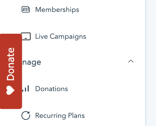 Screenshot of the Sticky Donate Button. 