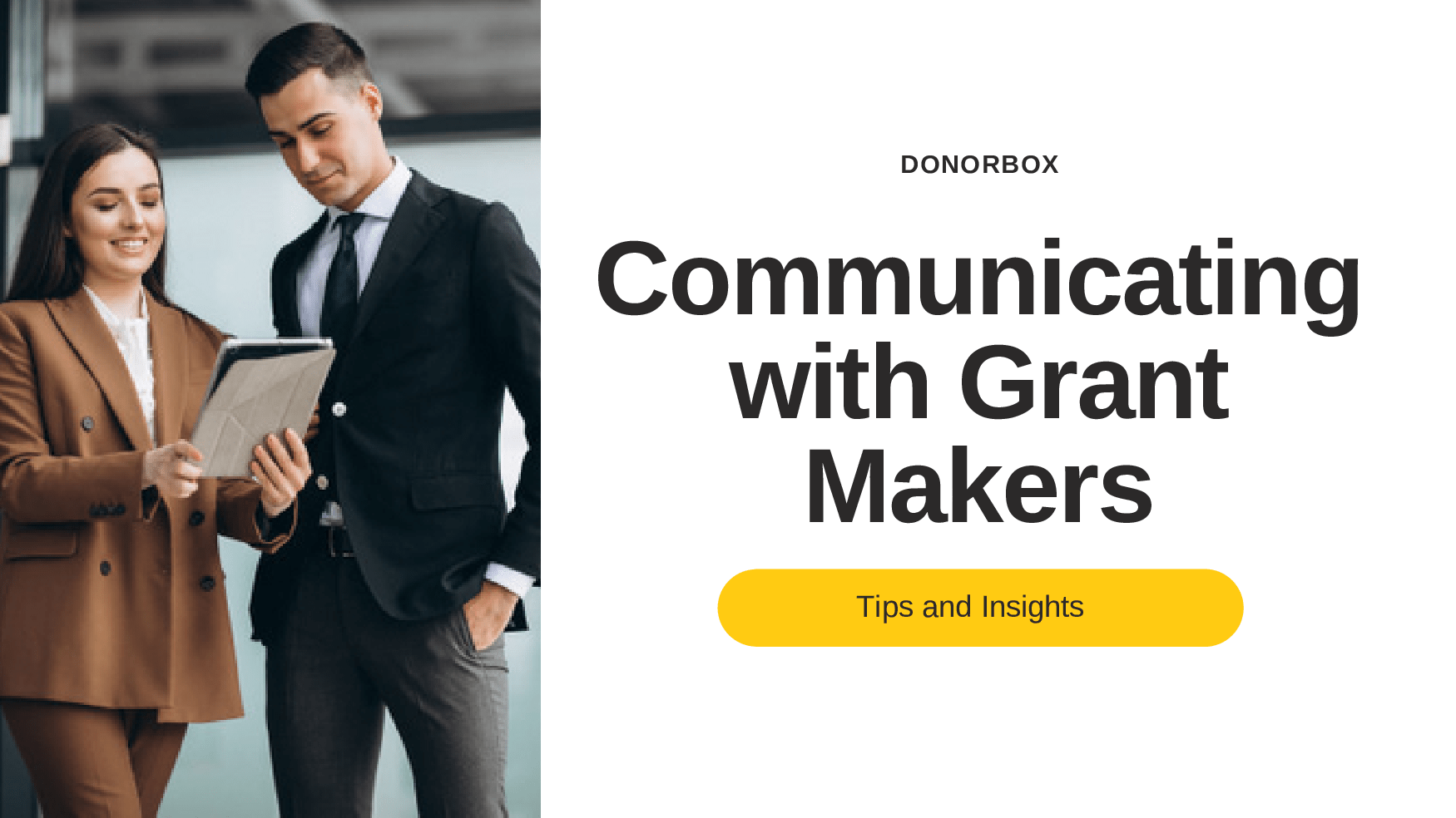 communicating with grant makers