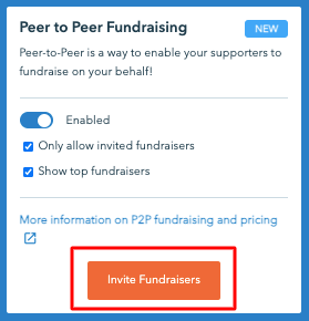 How to enable peer to peer fundraising software at your website