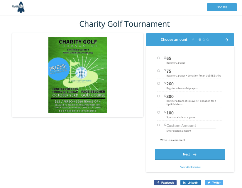 golf tournament fundraising