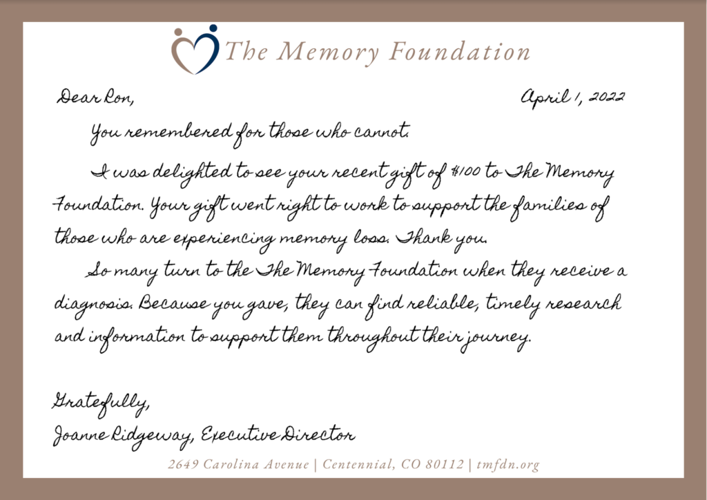 nonprofit thank you letter example