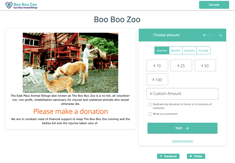 raise money for the zoo