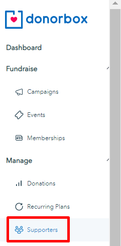 managing members on donorbox