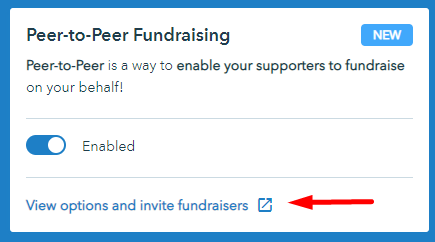 Donorbox Peer-to-Peer options