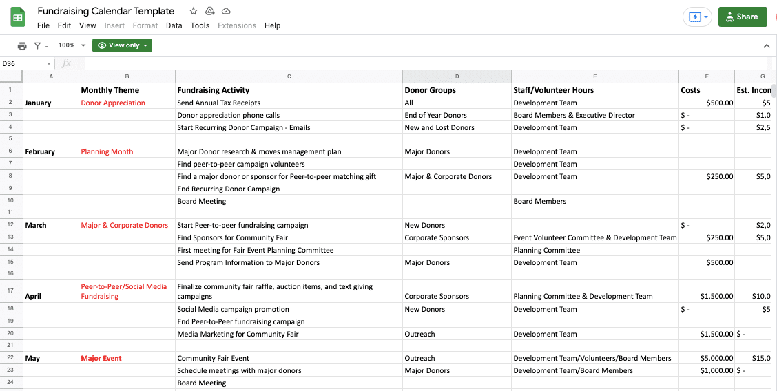 How to Create and Maintain a Fundraising Calendar [+ Free Sample]