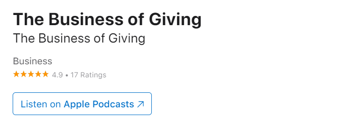 the business of giving