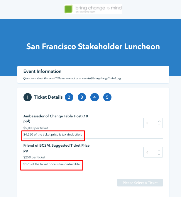 event ticketing platform for nonprofits