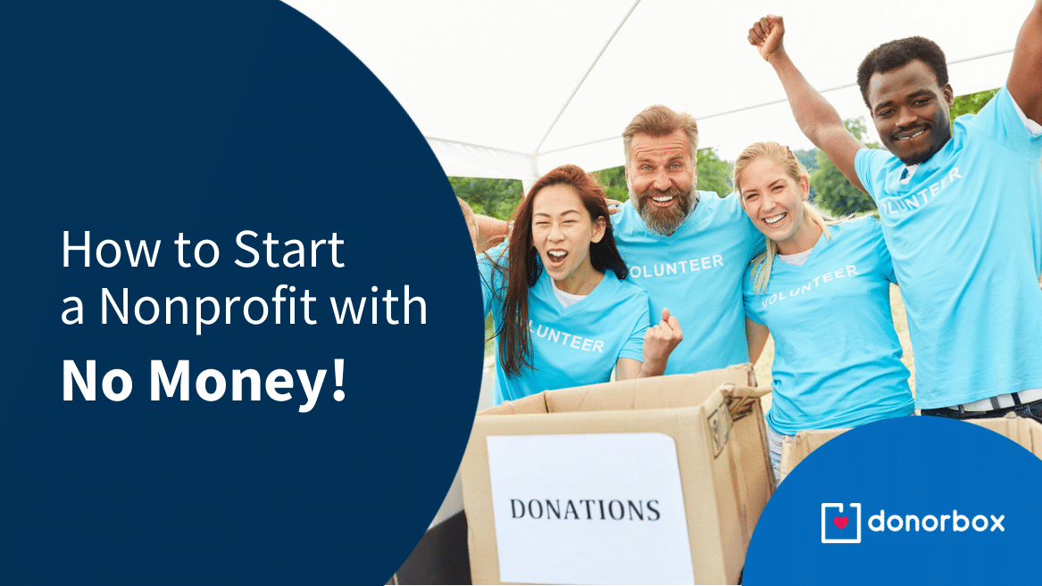 how to start a nonprofit organization with no money