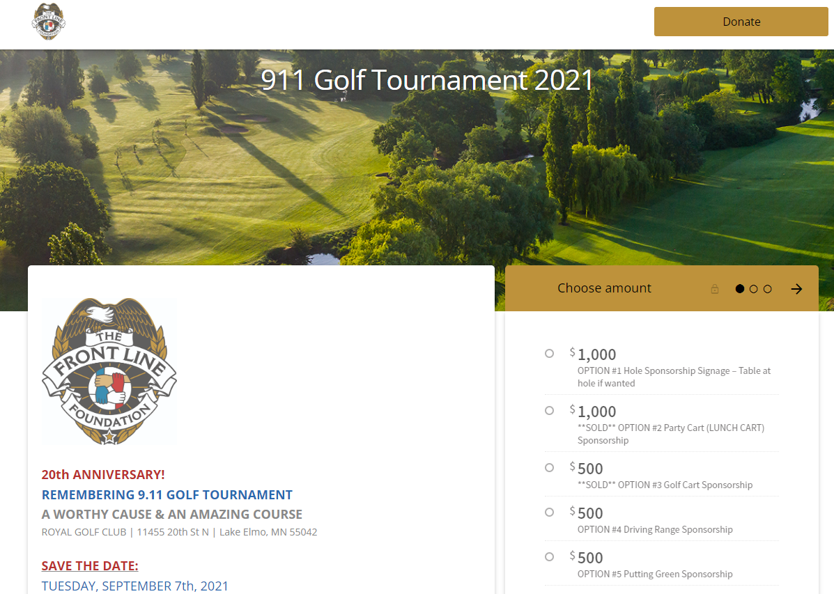 charity golf tournament