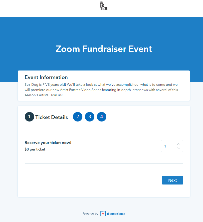 zoom fundraising event
