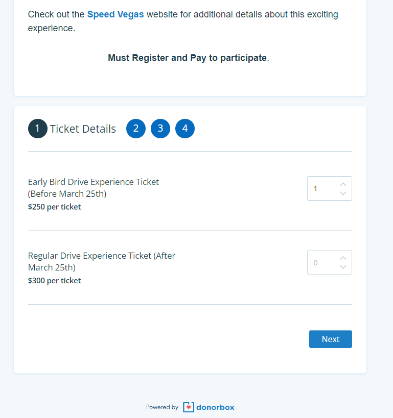 nonprofit event tickets examples