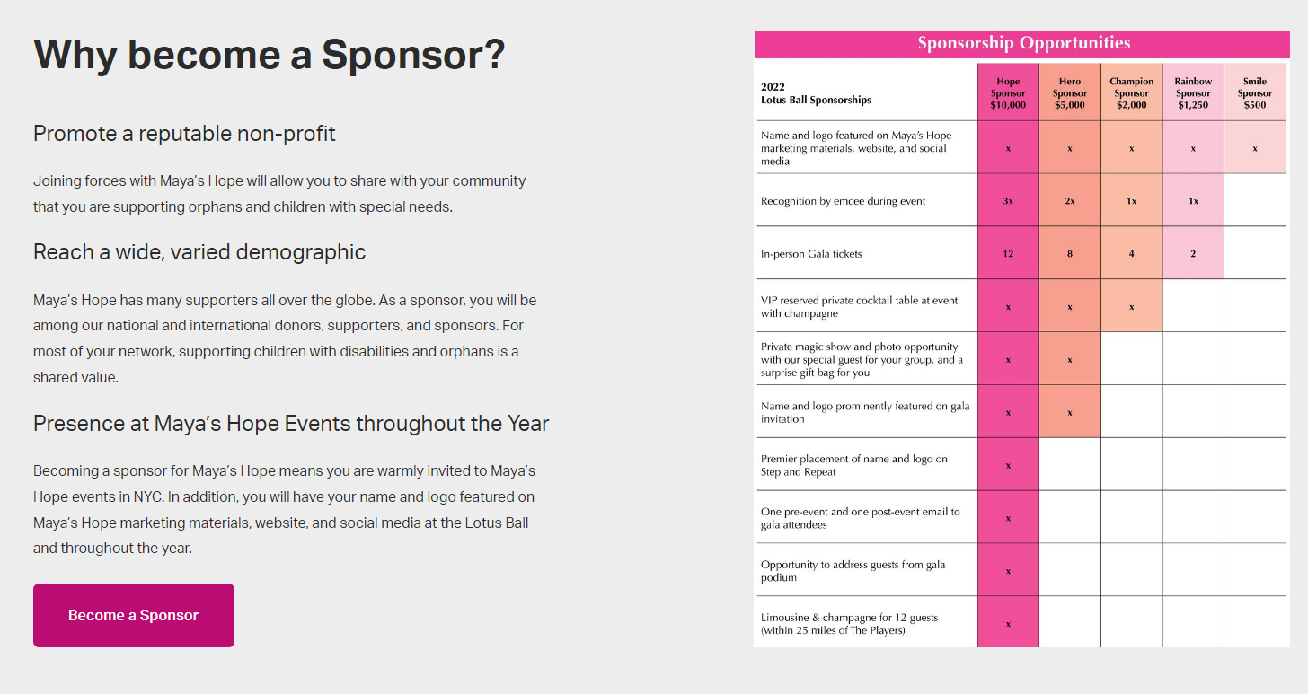 nonprofit landing page examples