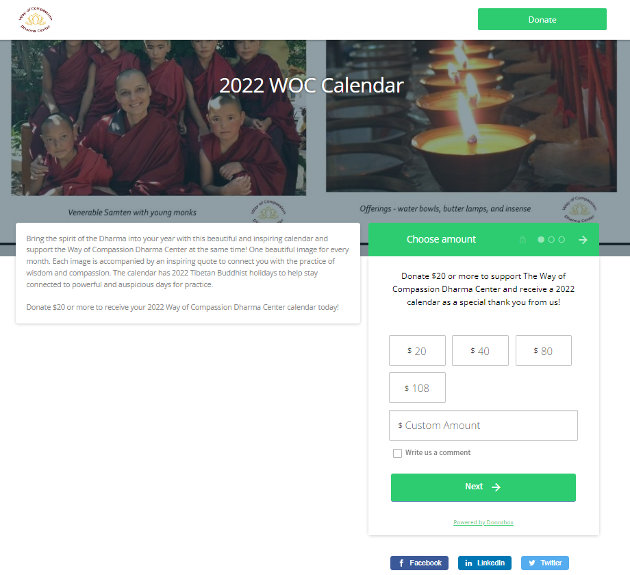 fundraising page - new year fundraising