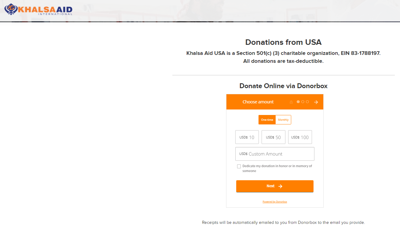 donation landing pages