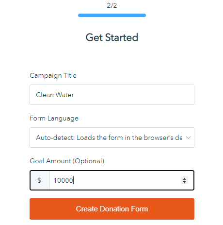 Donorbox new donation form