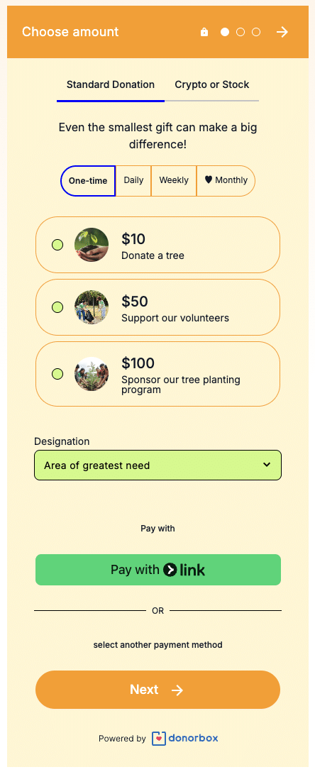 Branded OmniGive Donation Form with Custom Theme