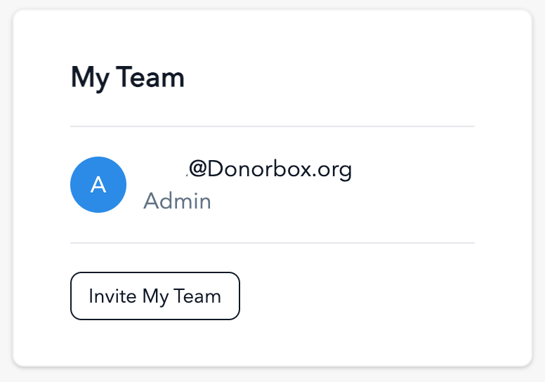 managing team members on donorbox