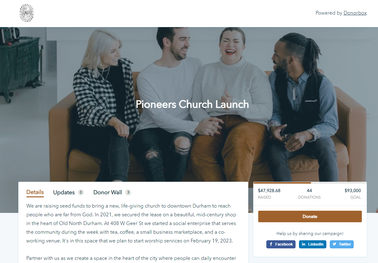 church launch campaign example