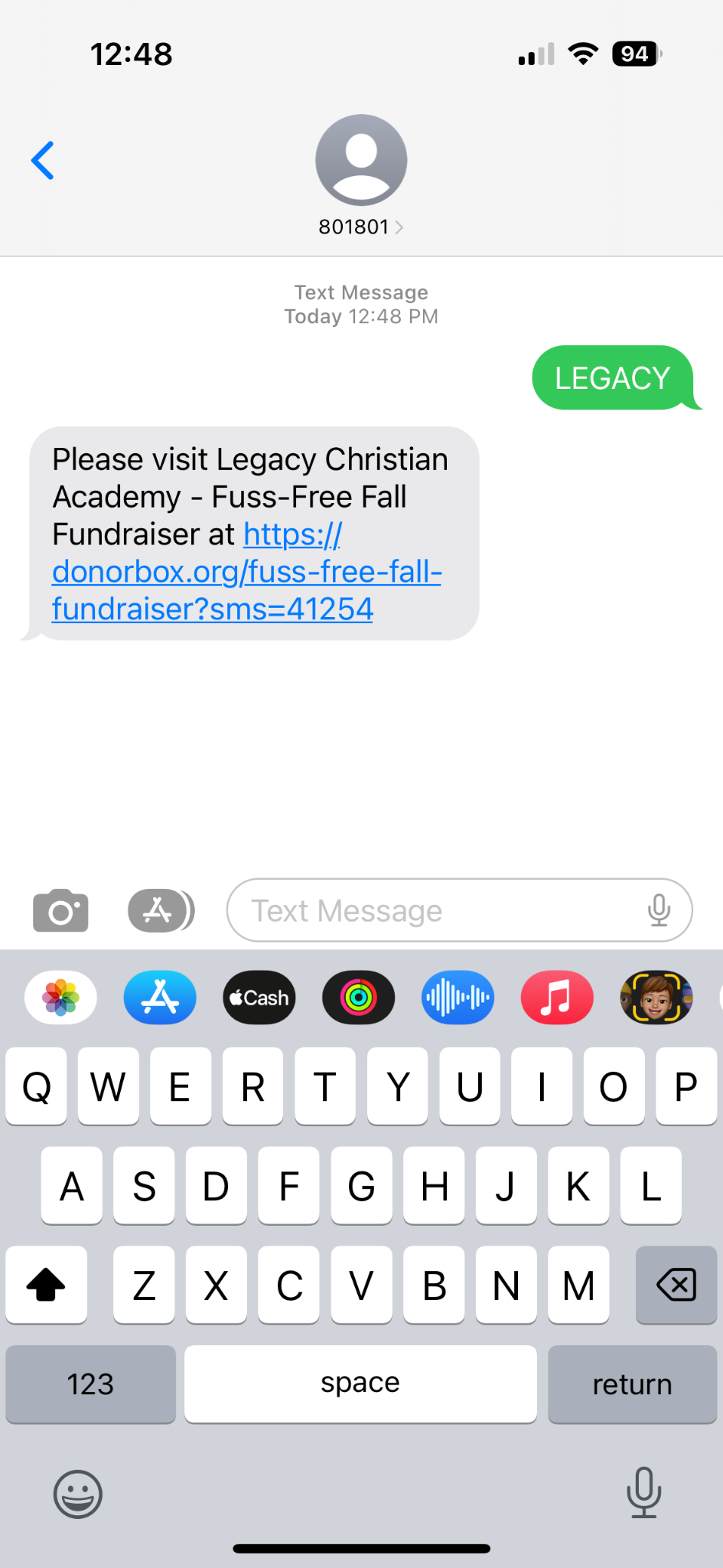 text to give for churches