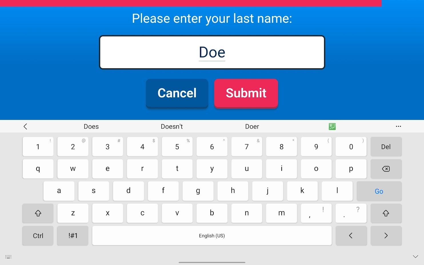 donor adds last name on donorbox live app