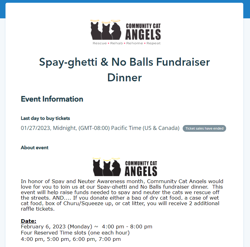spaghetti dinner fundraise event example