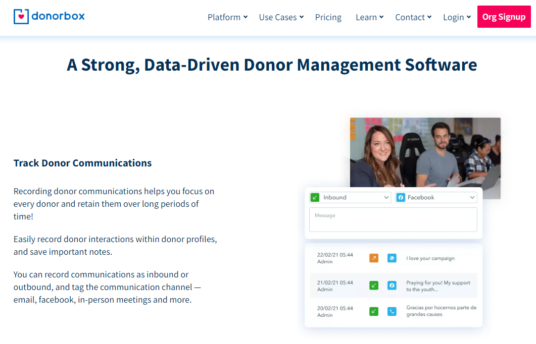 donorbox donor management