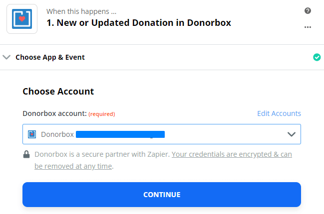 donorbox and zapier
