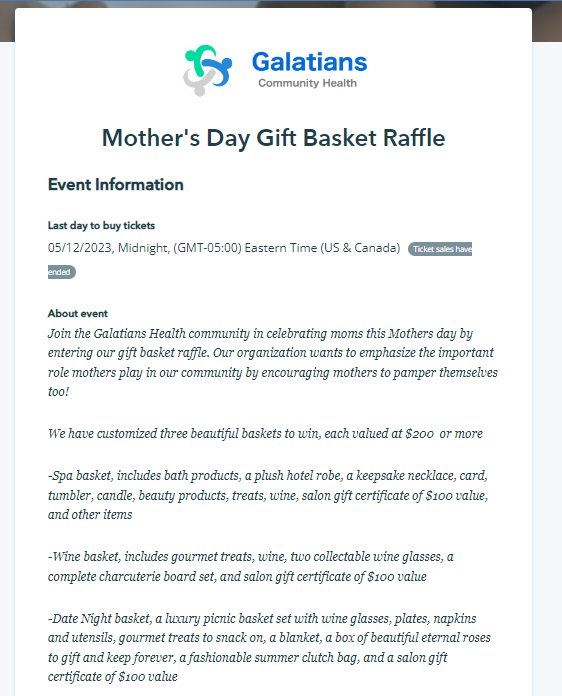 raffle prize ideas for mother's day 