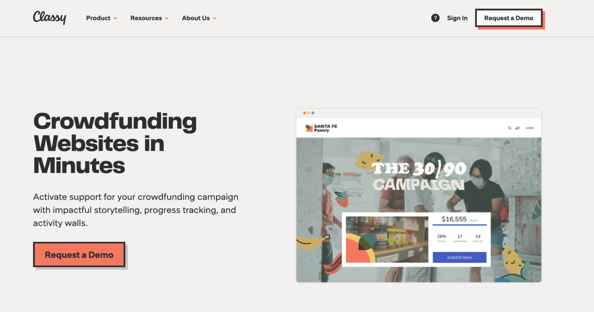 Classy Crowdfunding Page for Nonprofits