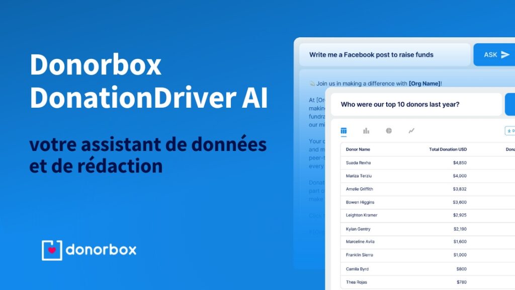 Donorbox DonationDriver AI : votre assistant de données et de rédaction